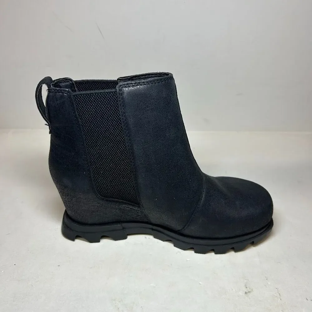 Sorel Womens 6.5 M Black Sea Joan Of Arctic Wedge III Chelsea Booties DISPLAYRE8